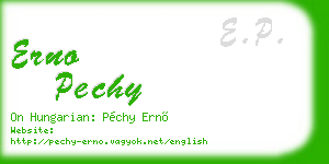 erno pechy business card